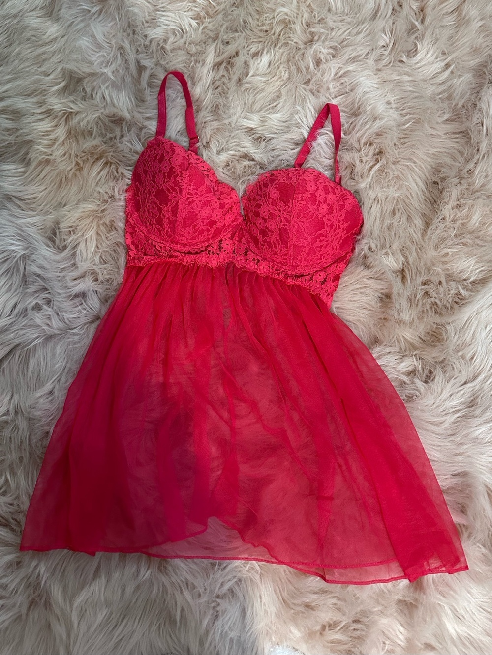 Victoria's Secret red  Baby Doll lingerie  sz 36C